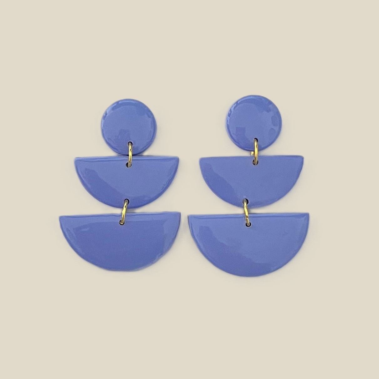 'Nekita' Stack Earrings - Circle and Two Semicircles