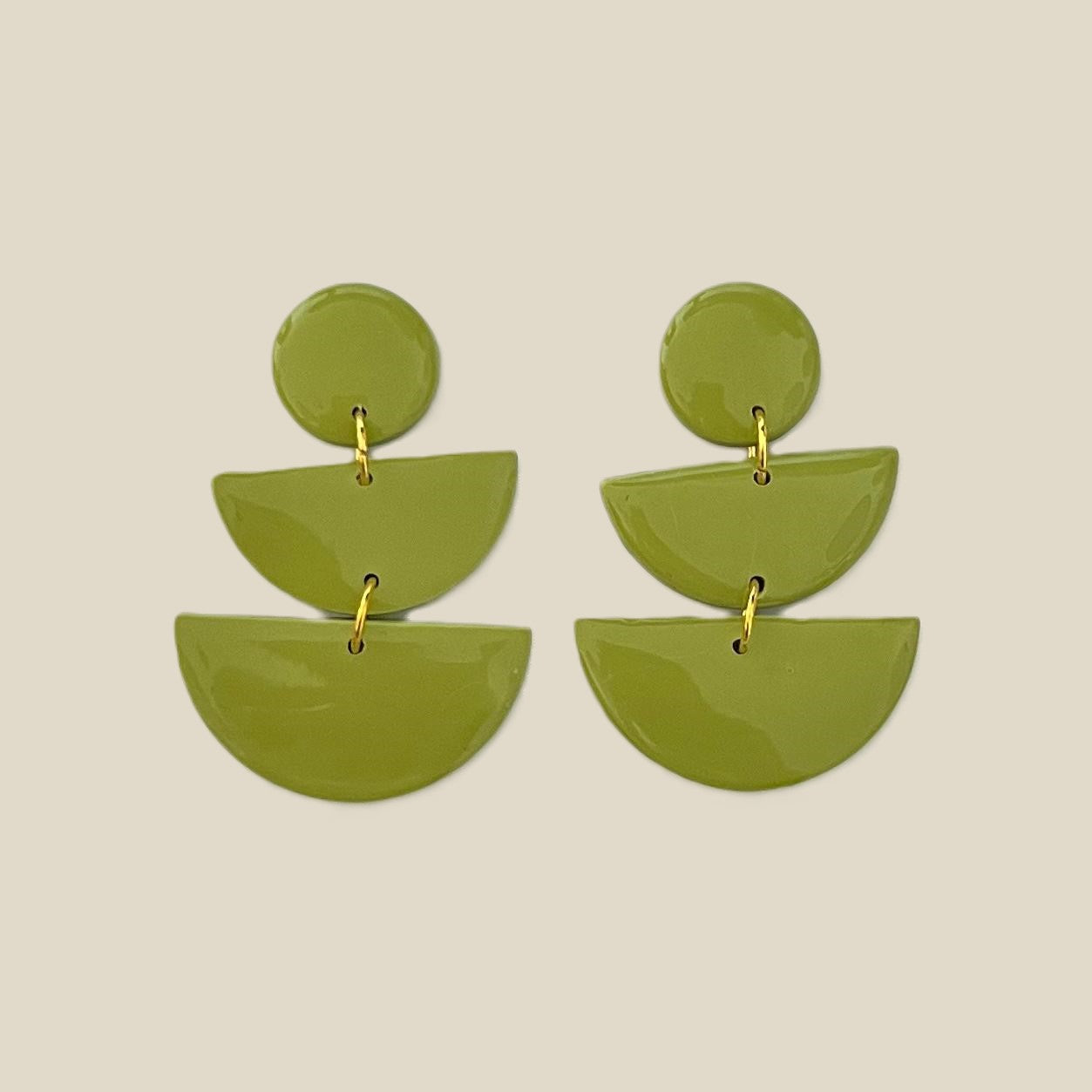 'Nekita' Stack Earrings - Circle and Two Semicircles