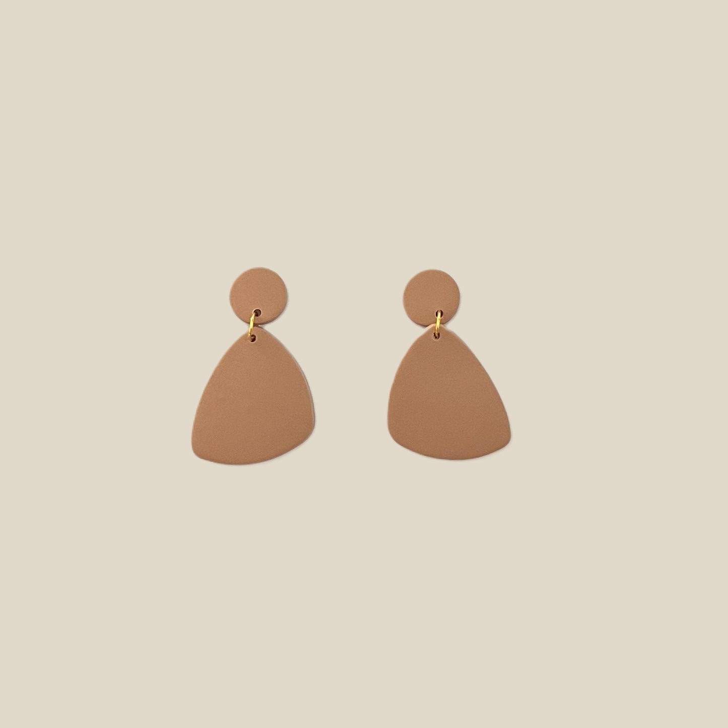 'Olivia' Dangle Earrings - Circle and Rounded Triangle