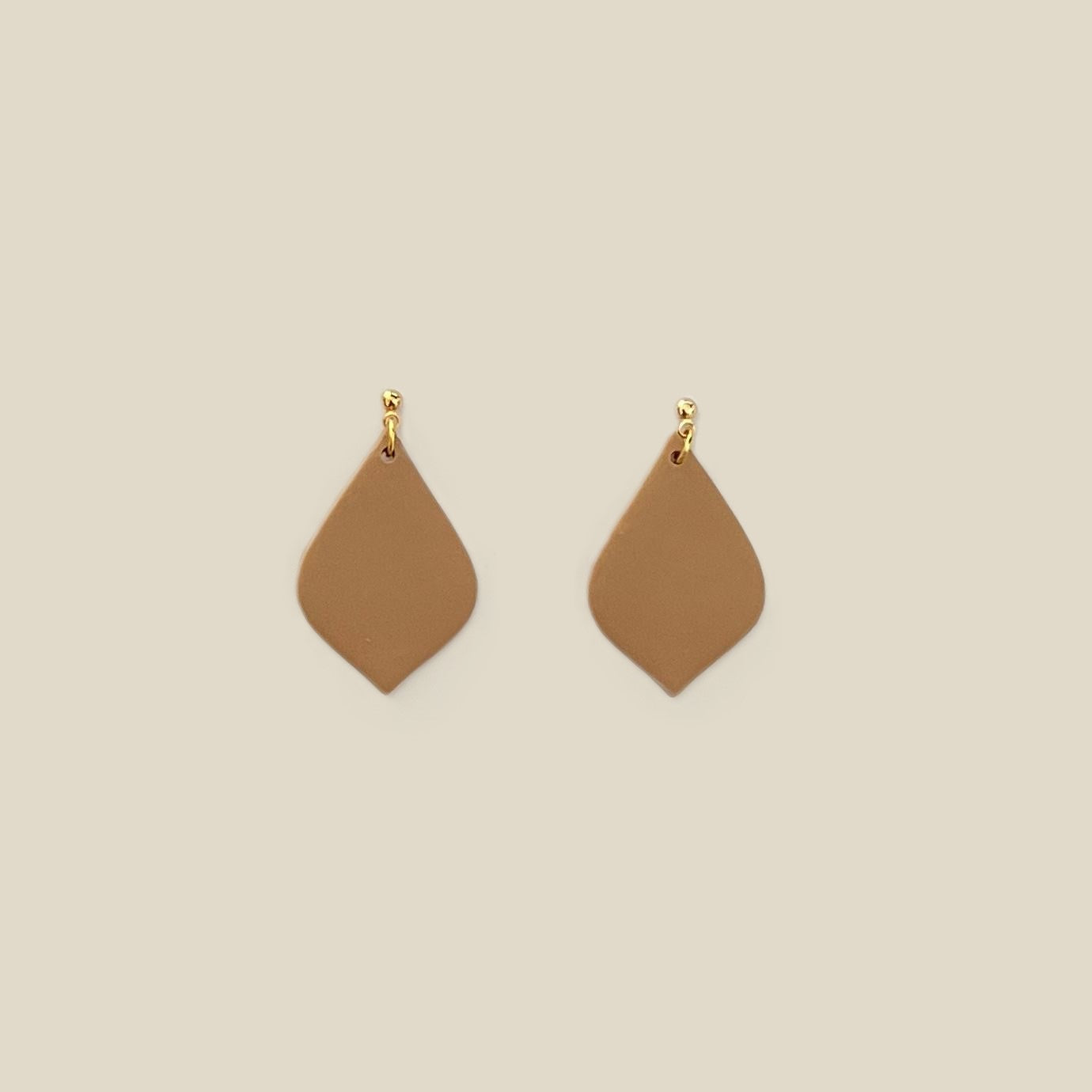 'Clare' Dangle Earrings - Plain Diamond Droplet