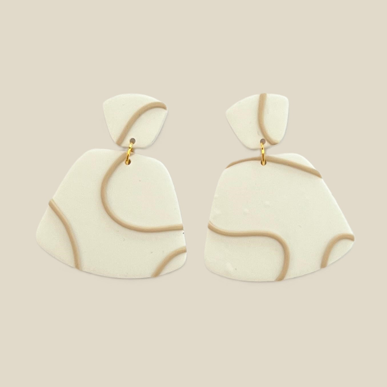 'Belle' Dangle Earrings - Bell Shape and trapezium