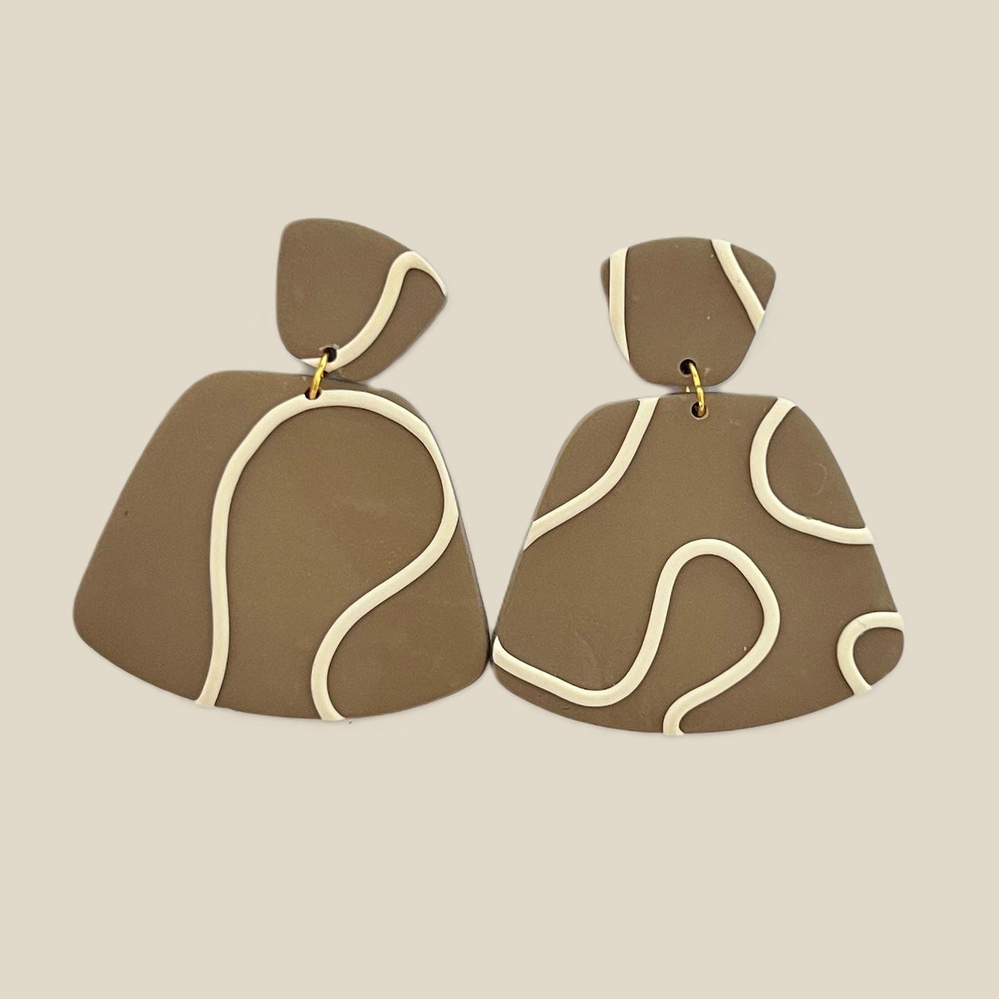 'Belle' Dangle Earrings - Bell Shape and trapezium