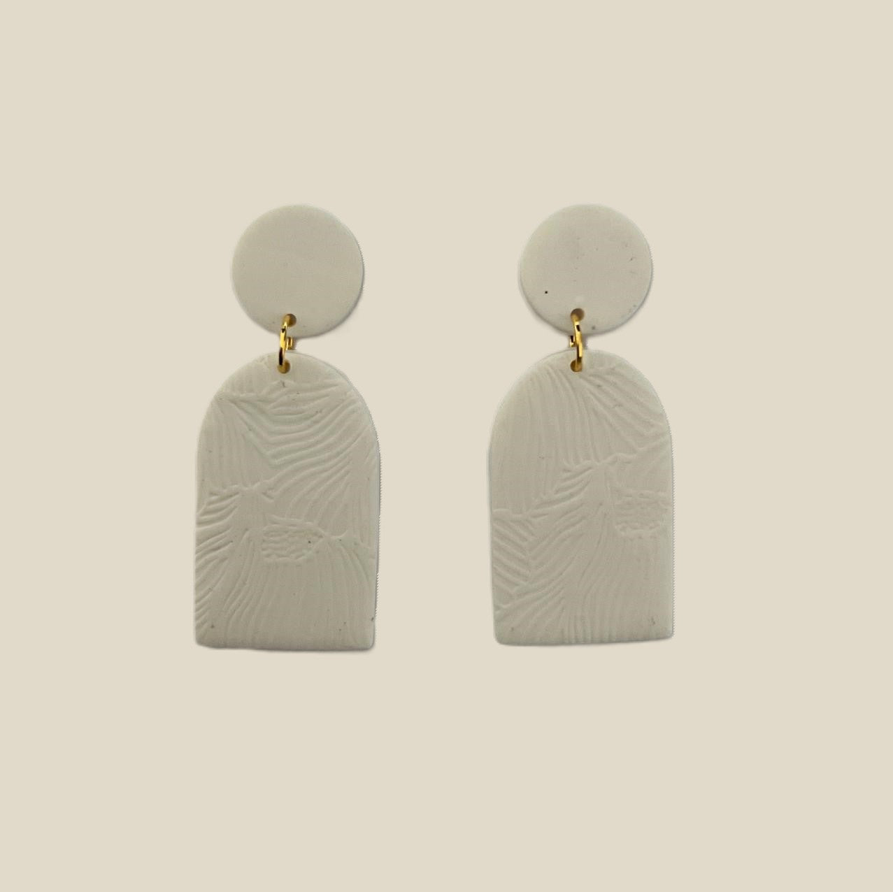 'Irina' Dangle Earrings - Circle and Solid Arch