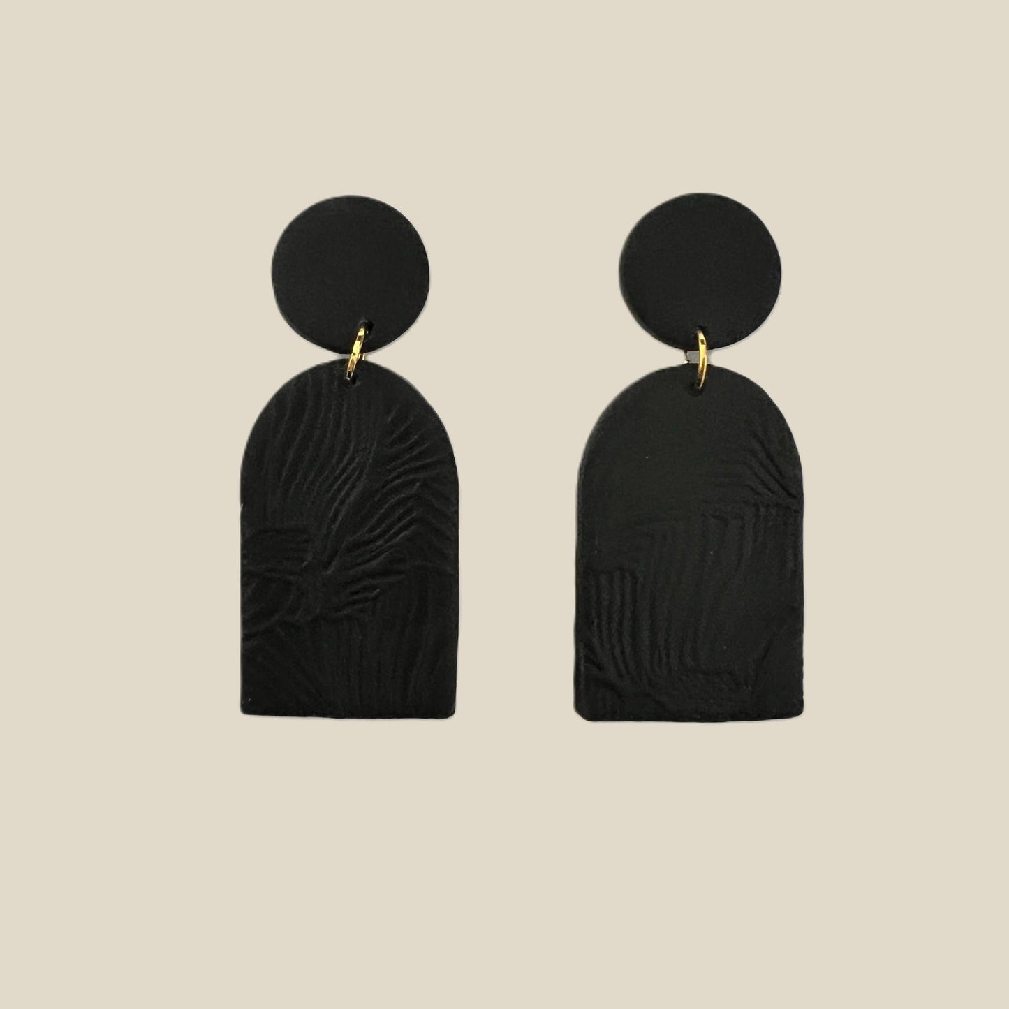 'Irina' Dangle Earrings - Circle and Solid Arch