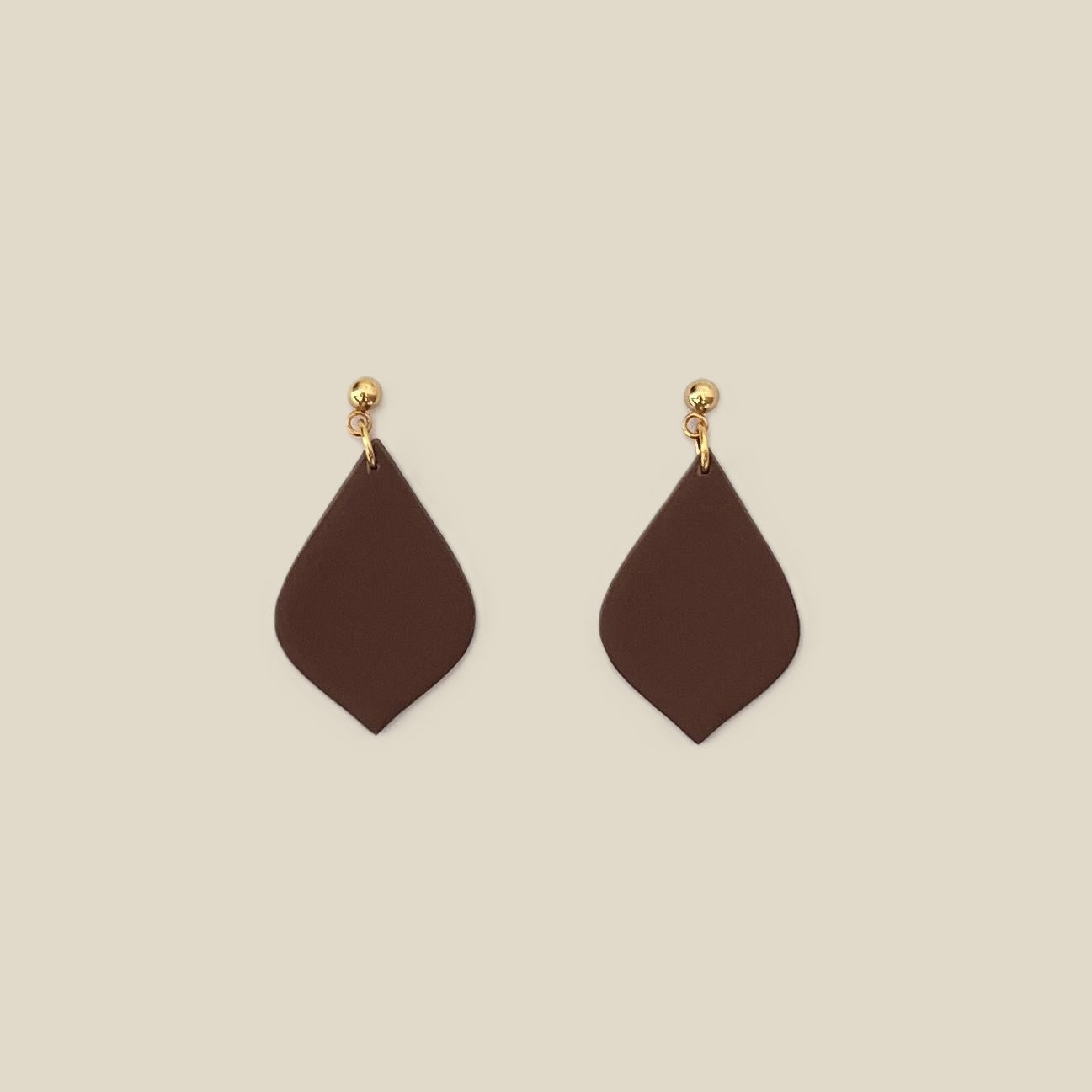 'Clare' Dangle Earrings - Plain Diamond Droplet